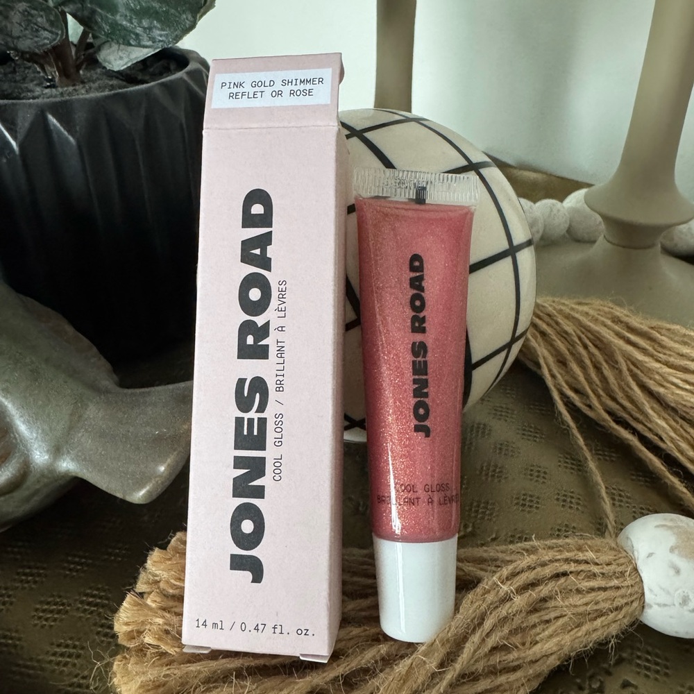 Jones Road Cool Gloss Lip Gloss in Original 14mL / 0.47oz  New in Box Pink Gold